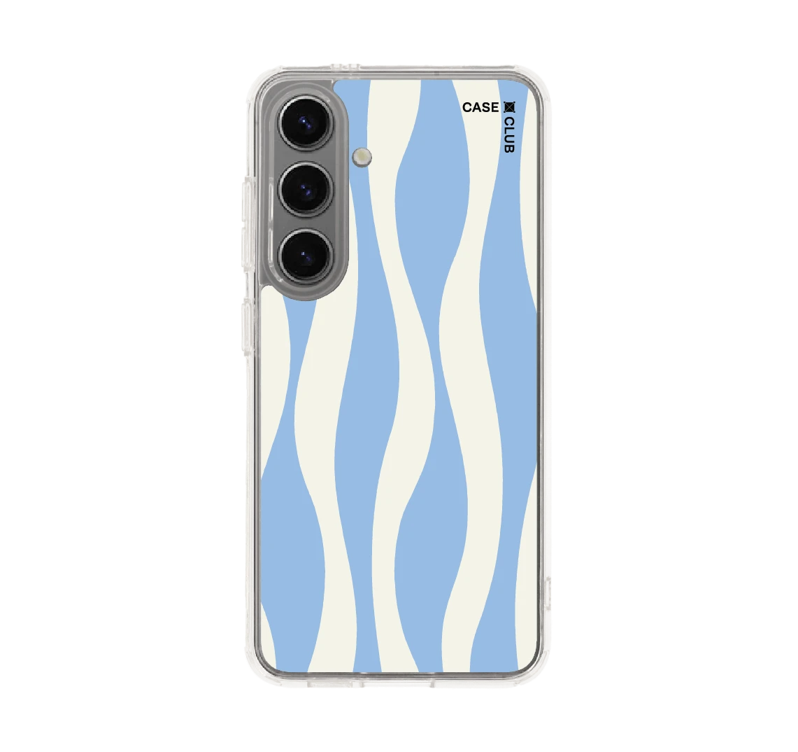 ลายคลื่นน้ำสีขาวน้ำเงิน